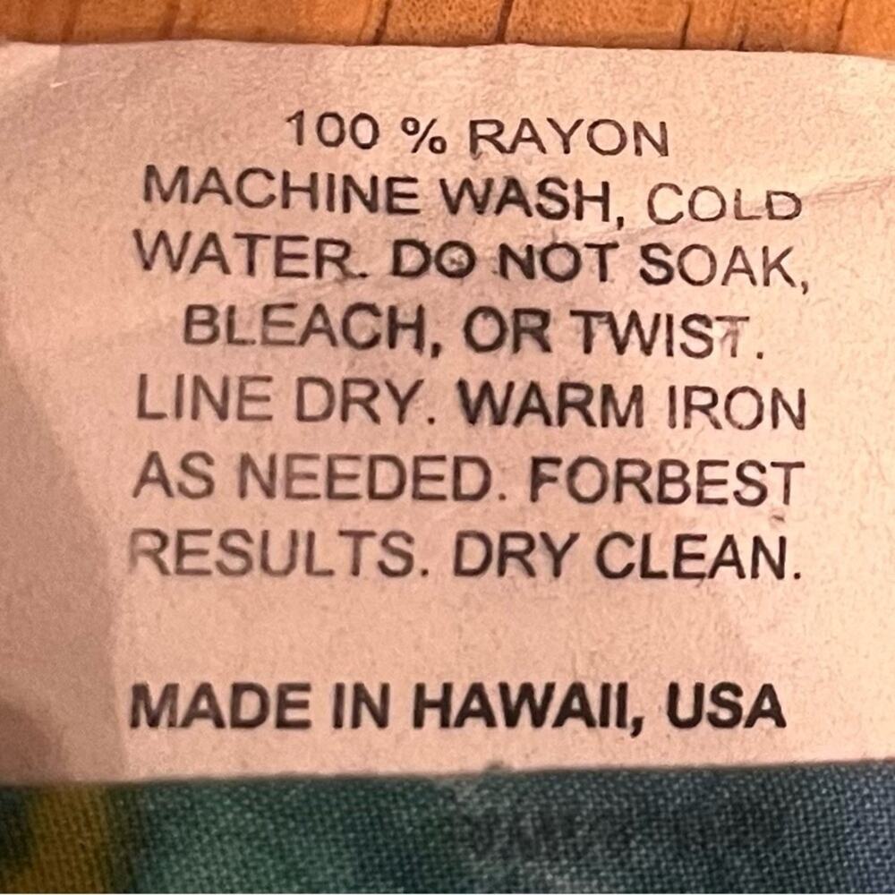JAMS World Vintage Tropics Hawaiian print true wrap skirt made in Hawaii, size L - Picture 5 of 6